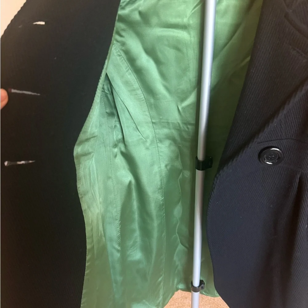 Kate Spade Black Double-Breasted Pea Coat